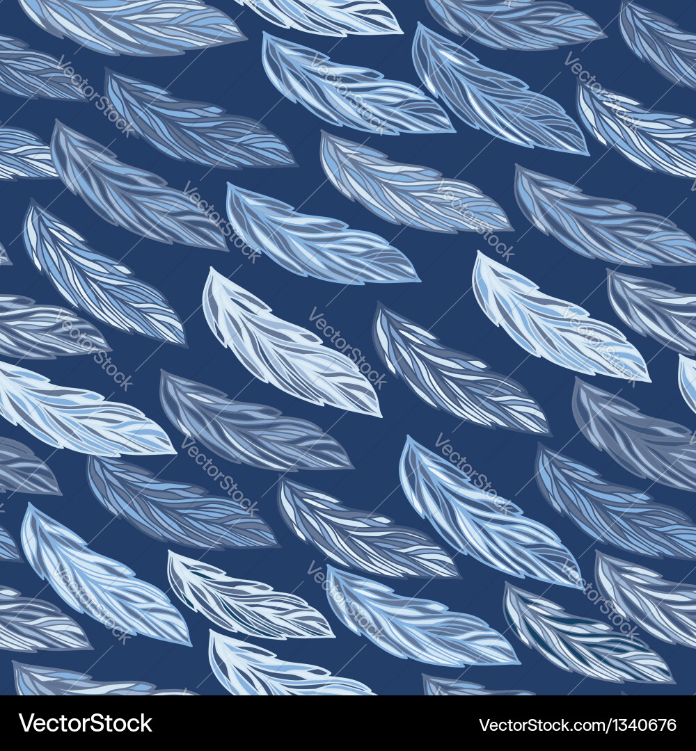 Seamless pattern with feathers Royalty Free Vector Image