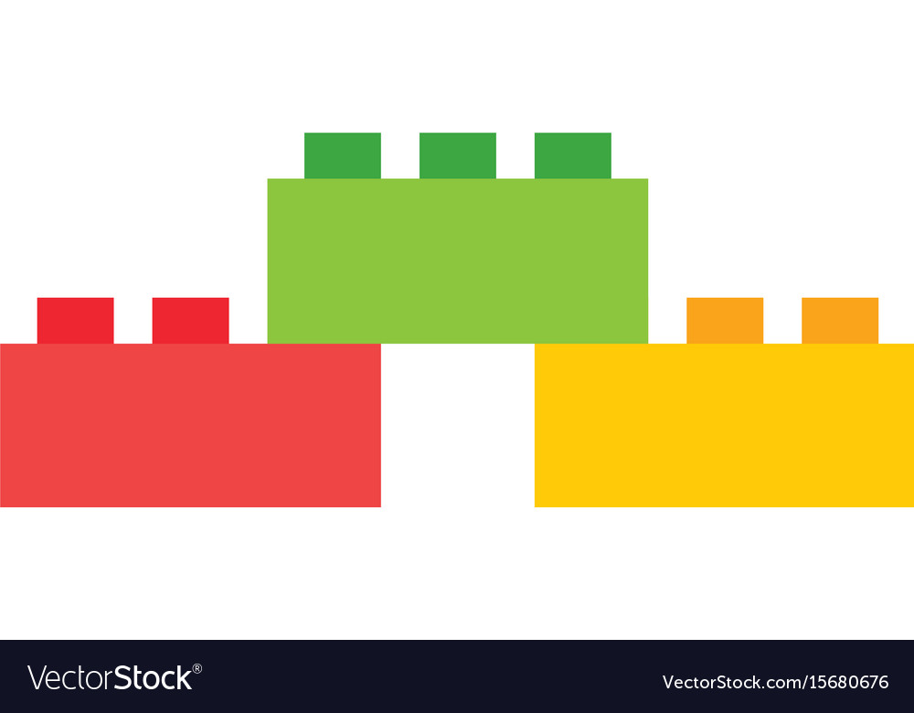 Toy blocks structure icon Royalty Free Vector Image