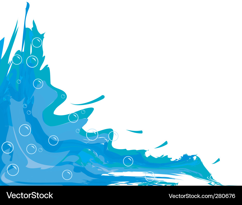 Water and bubbles Royalty Free Vector Image - VectorStock