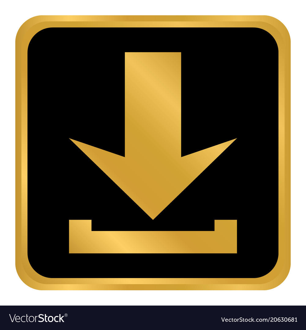 Arrow download button Royalty Free Vector Image