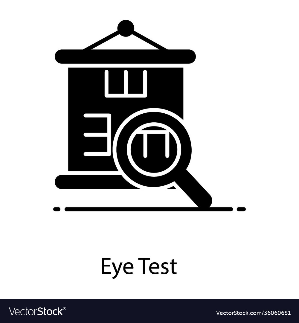 Eye test Royalty Free Vector Image - VectorStock
