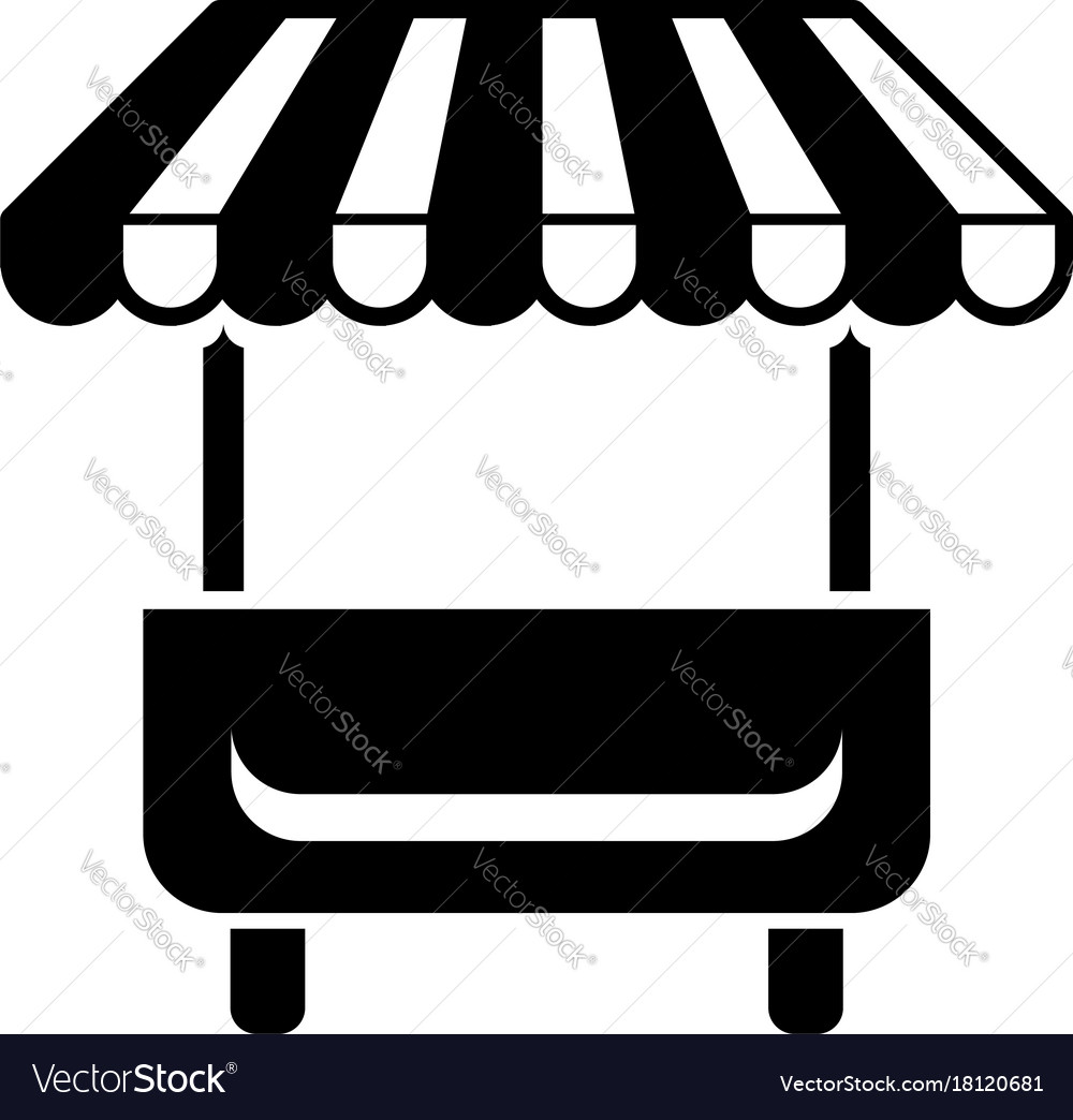 Local stall icon simple black style Royalty Free Vector