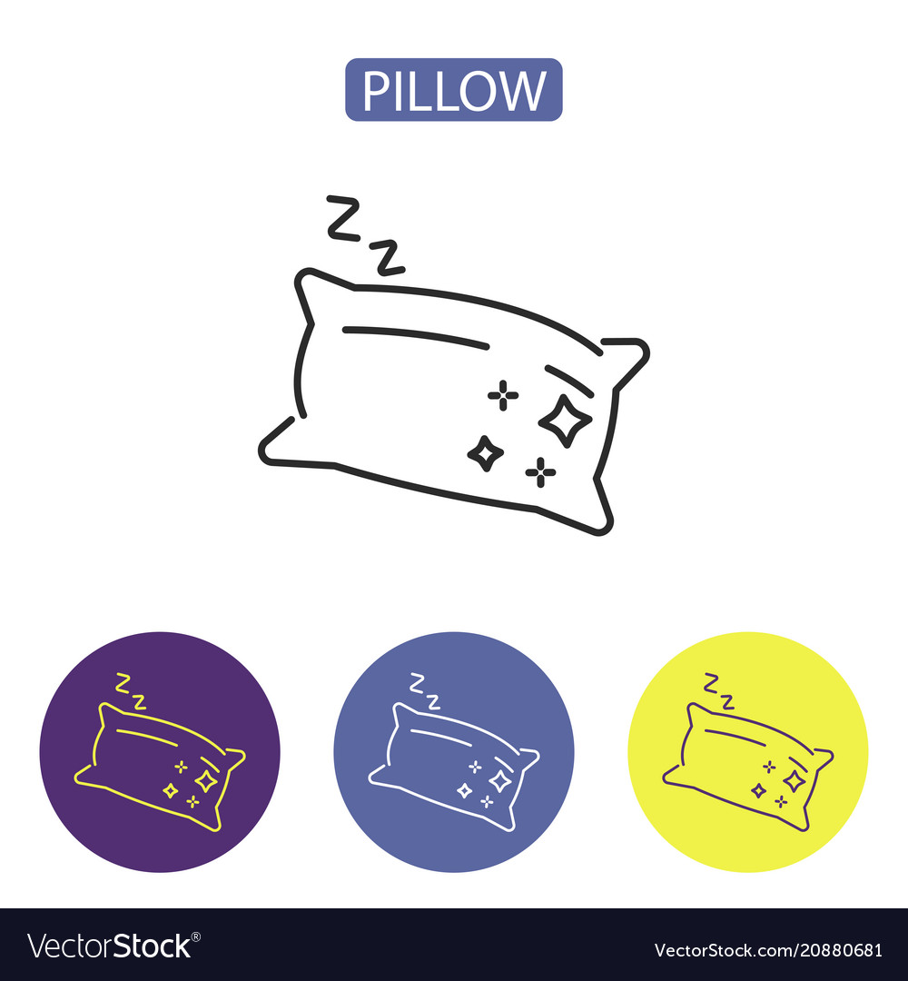 Pillow line icons