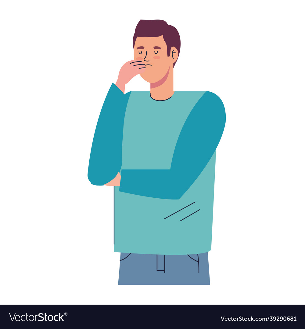 Stressed man cartoon Royalty Free Vector Image