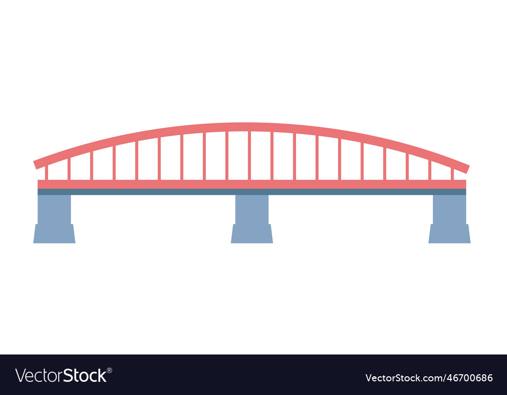 Bridge with pillars modern city infrastructure Vector Image