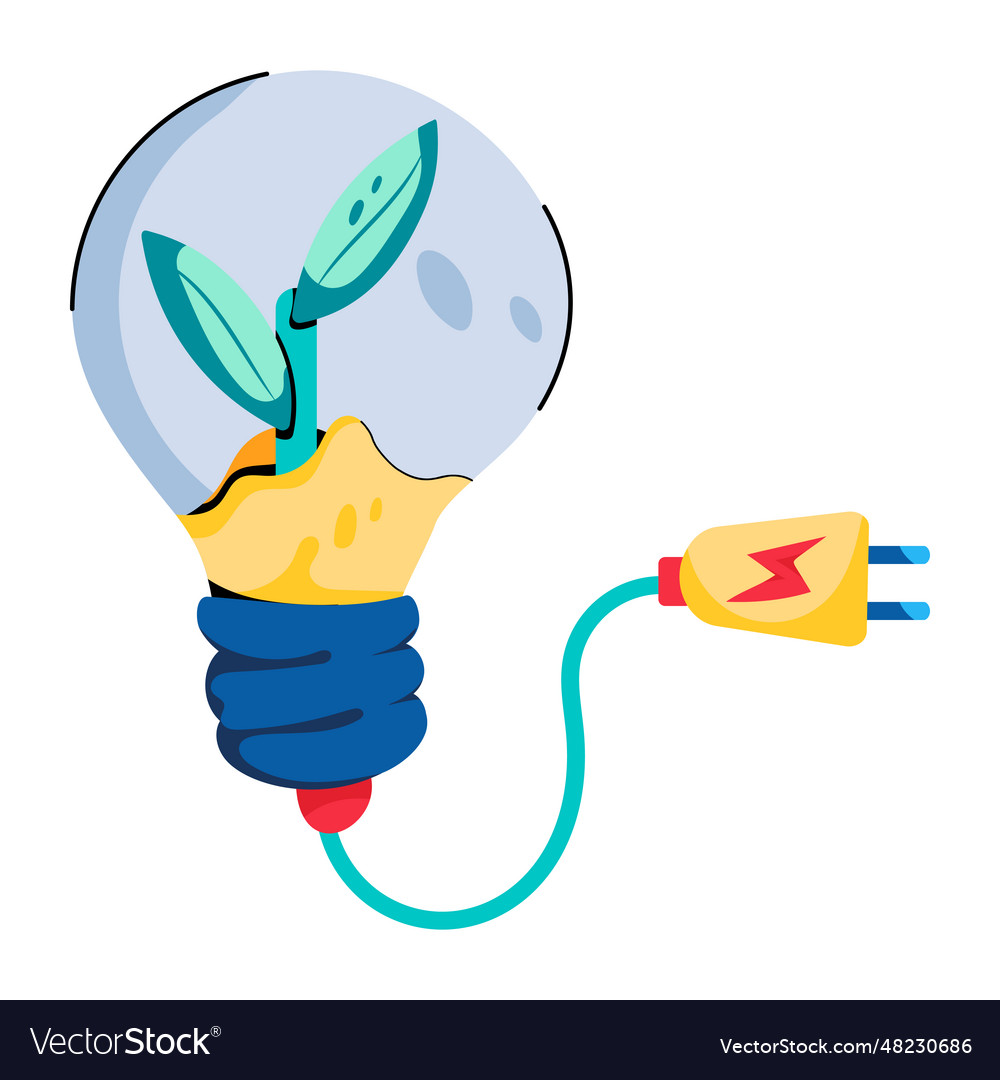 Eco light Royalty Free Vector Image - VectorStock