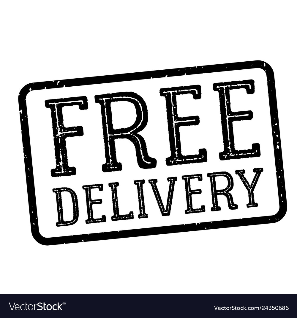 Free Delivery Stamp On White Royalty Free Vector Image