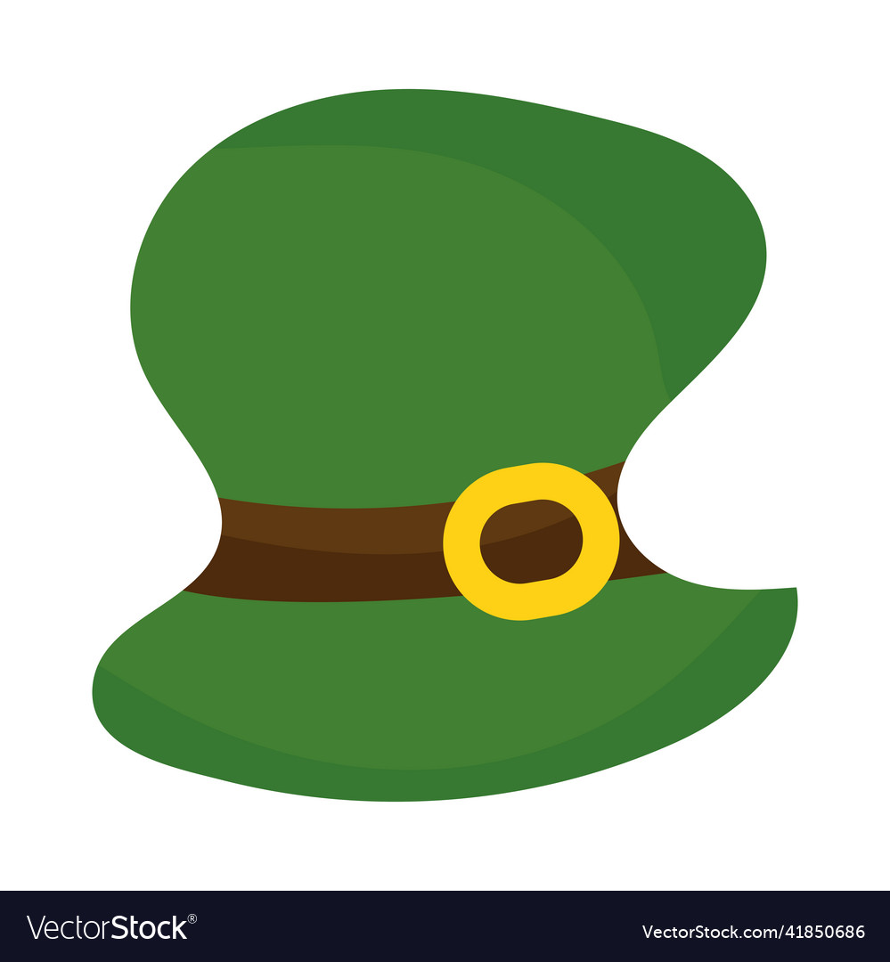 Isolated green patrick day traditional hat Vector Image