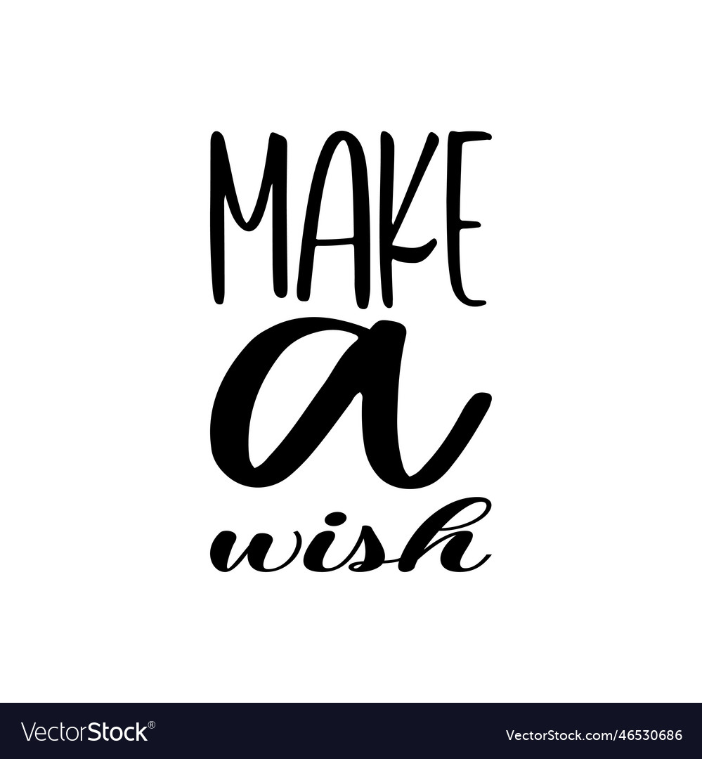make-a-wish-letter-quote-royalty-free-vector-image