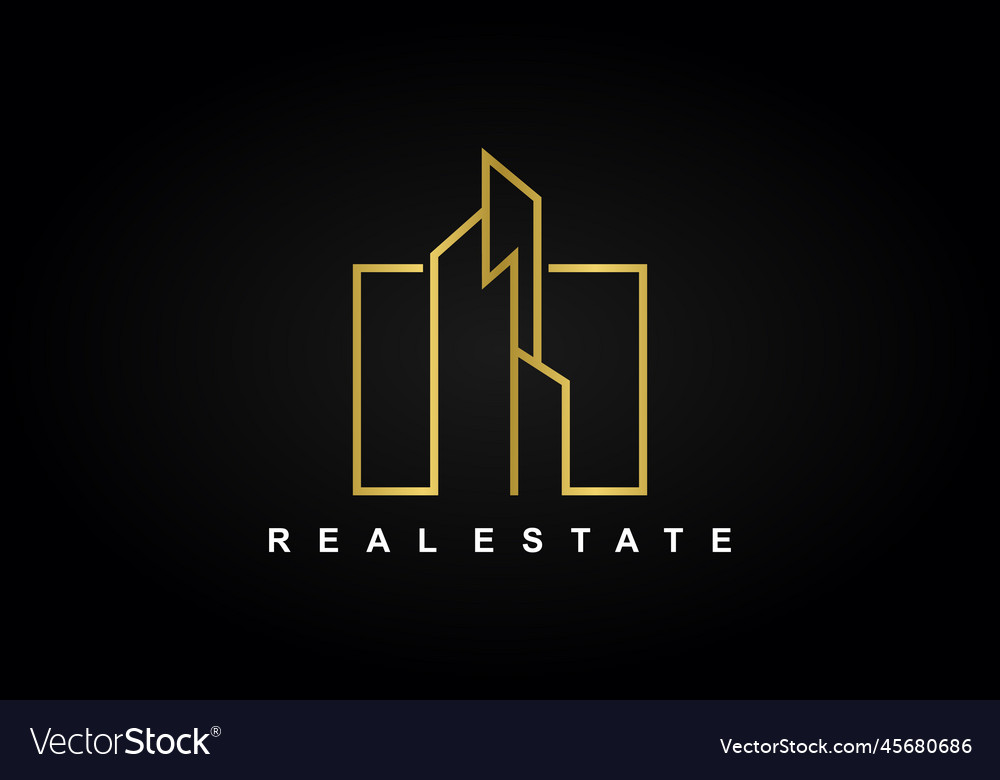 Minimalist architecture logo template Royalty Free Vector