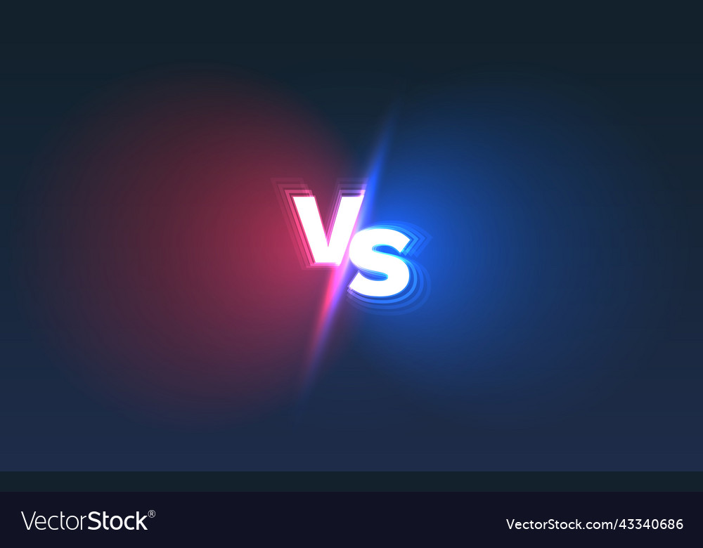 Versus game cover banner sport vs team concept Vector Image