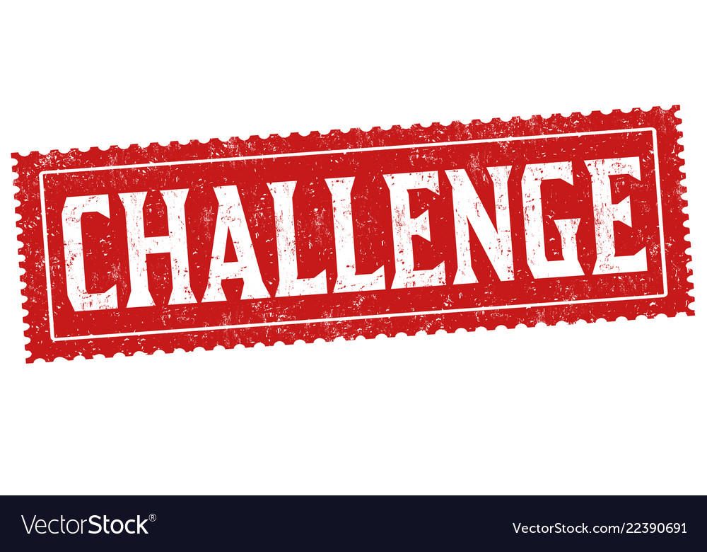 Challenge sign or stamp Royalty Free Vector Image