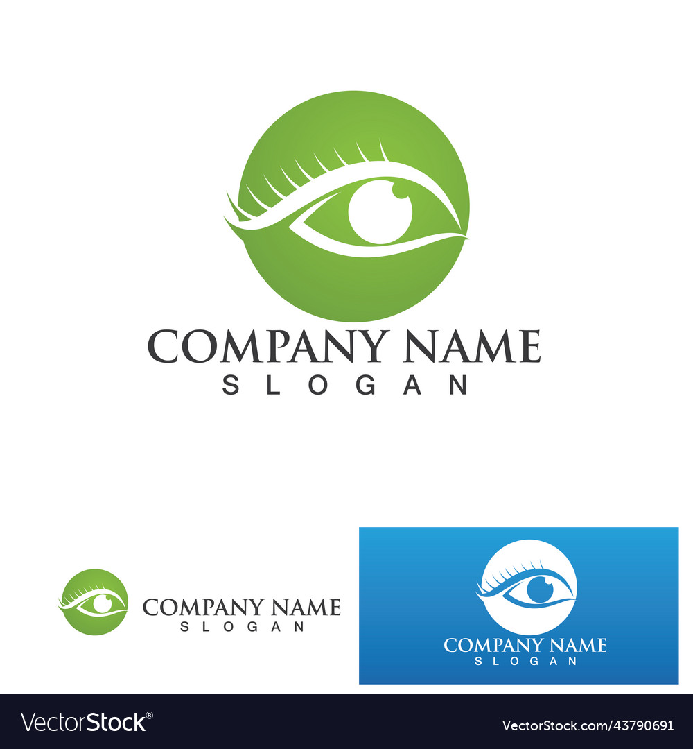 Eye care logo design Royalty Free Vector Image