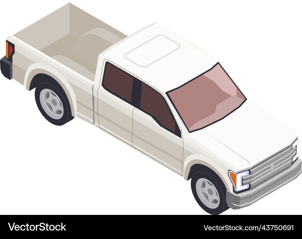 Isometric pickup Royalty Free Vector Image - VectorStock