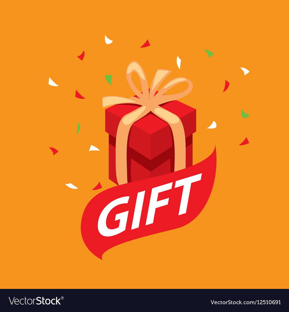 Logo box with gifts Royalty Free Vector Image - VectorStock