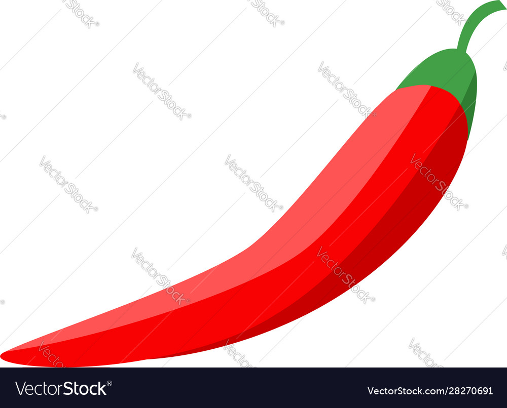 Red chilli pepper icon isometric style Royalty Free Vector