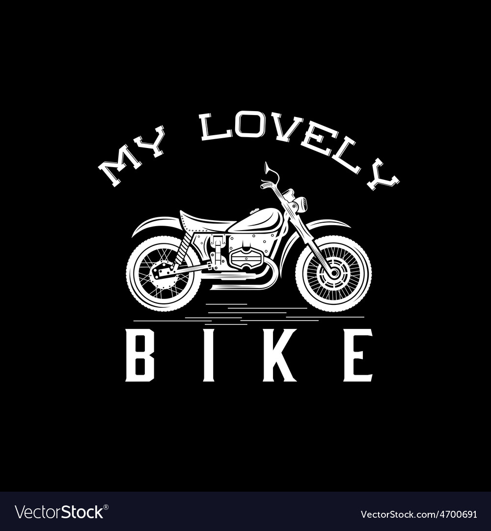 Vintage motorcycle graphic design template Vector Image