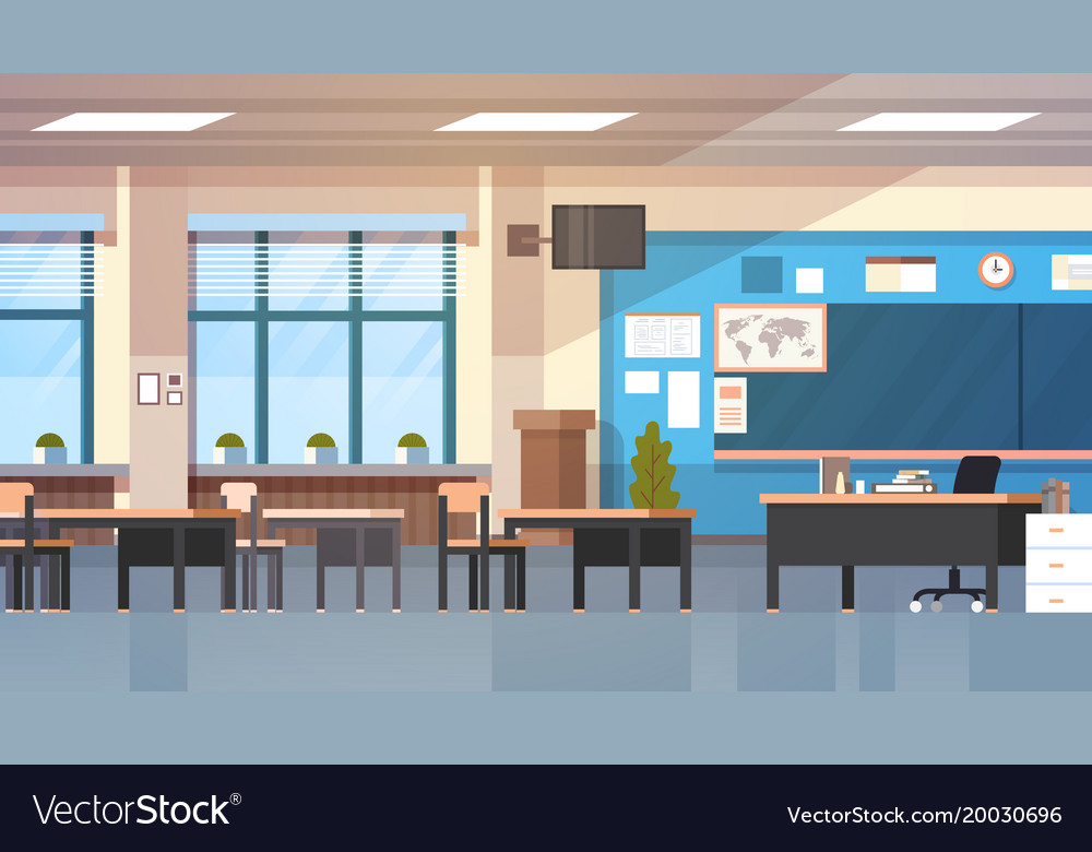 Modern empthy classroom background 366922 Vector Art at Vecteezy