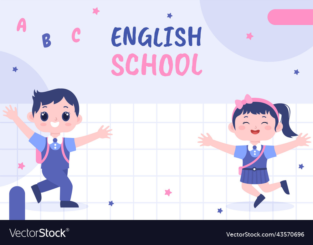 English class template background hand drawn Vector Image