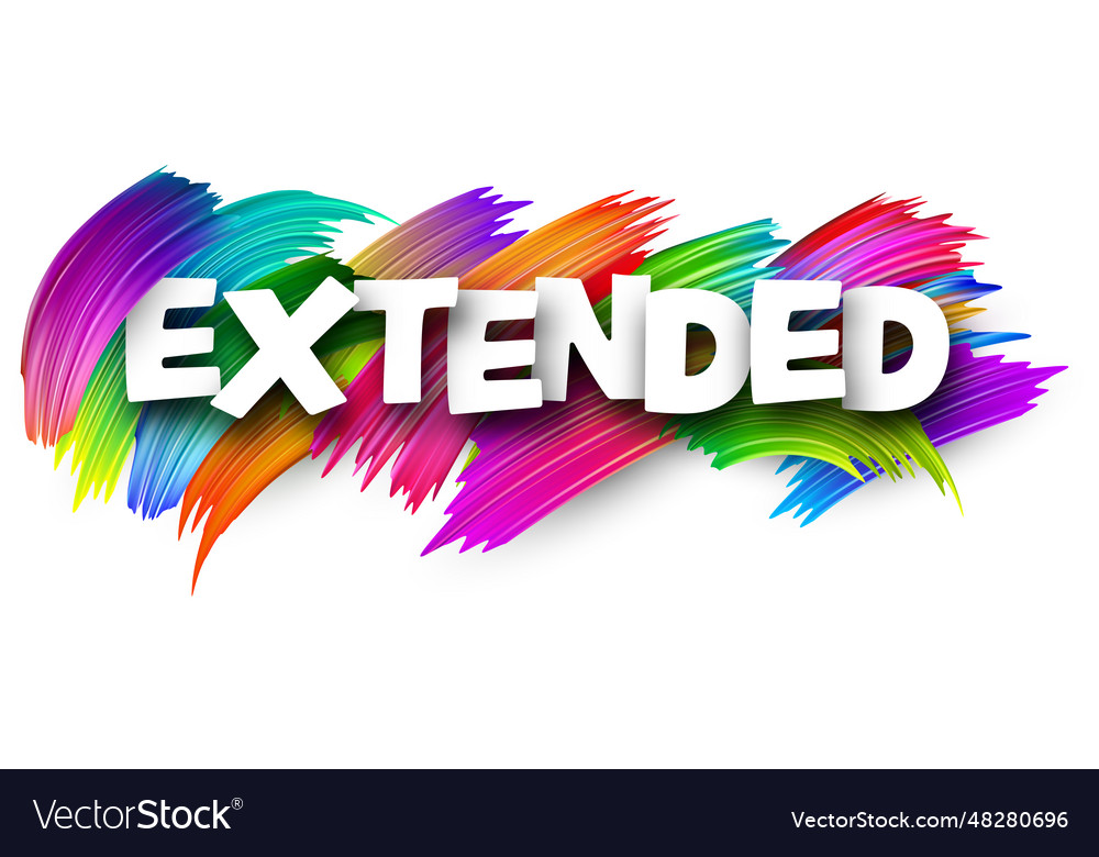 Extended paper word sign with colorful spectrum Vector Image