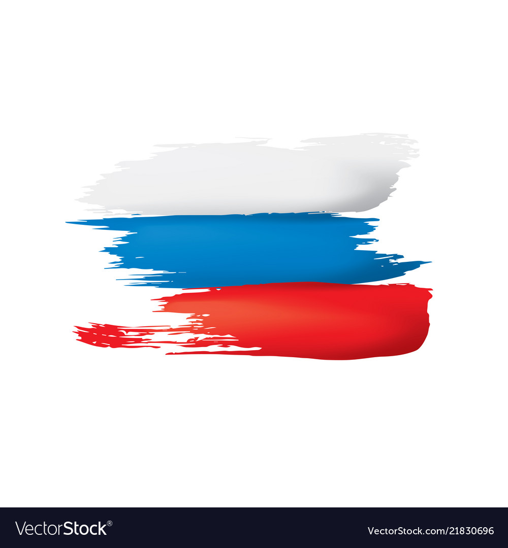 Russia flag Royalty Free Vector Image - VectorStock