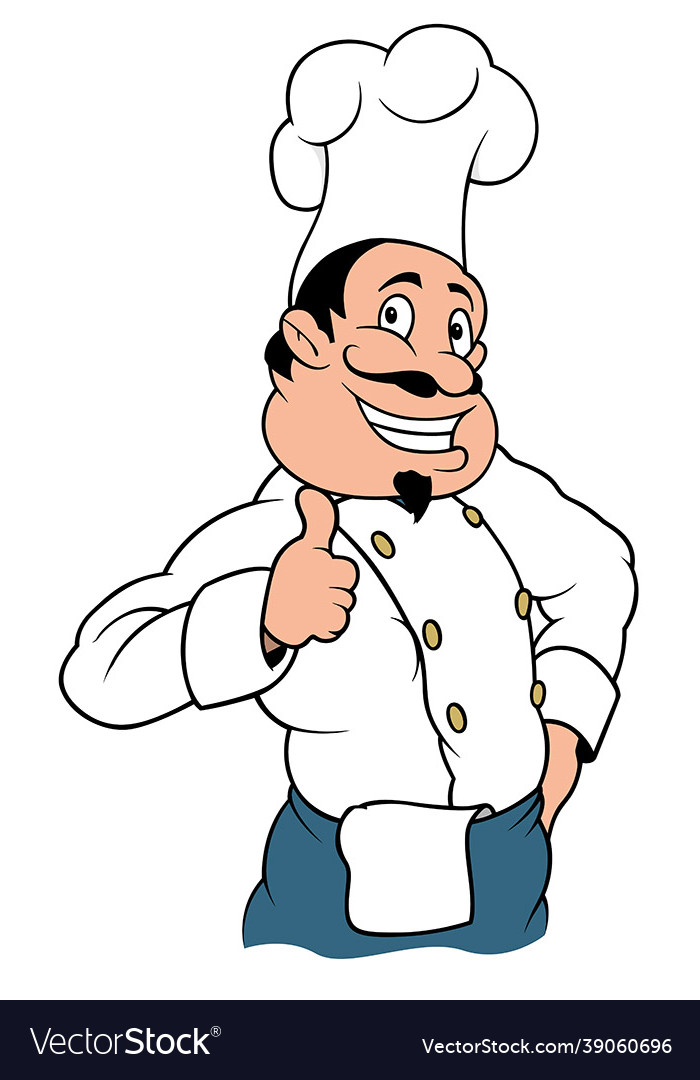 Smiling chef cook character Royalty Free Vector Image