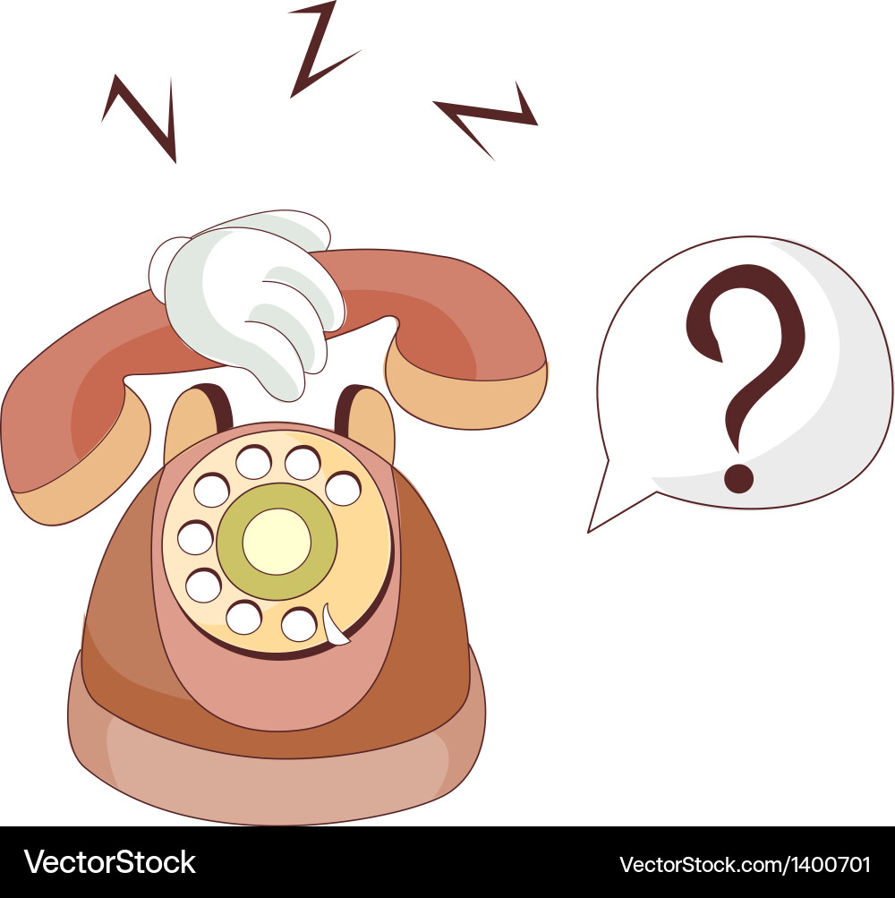 A ringing telephone Royalty Free Vector Image - VectorStock
