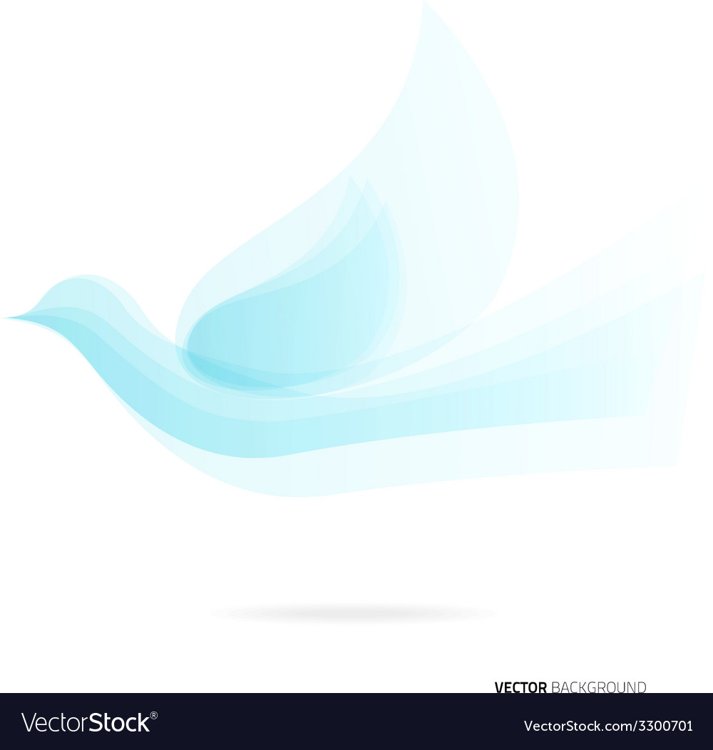 Abstract dove on white background Royalty Free Vector Image