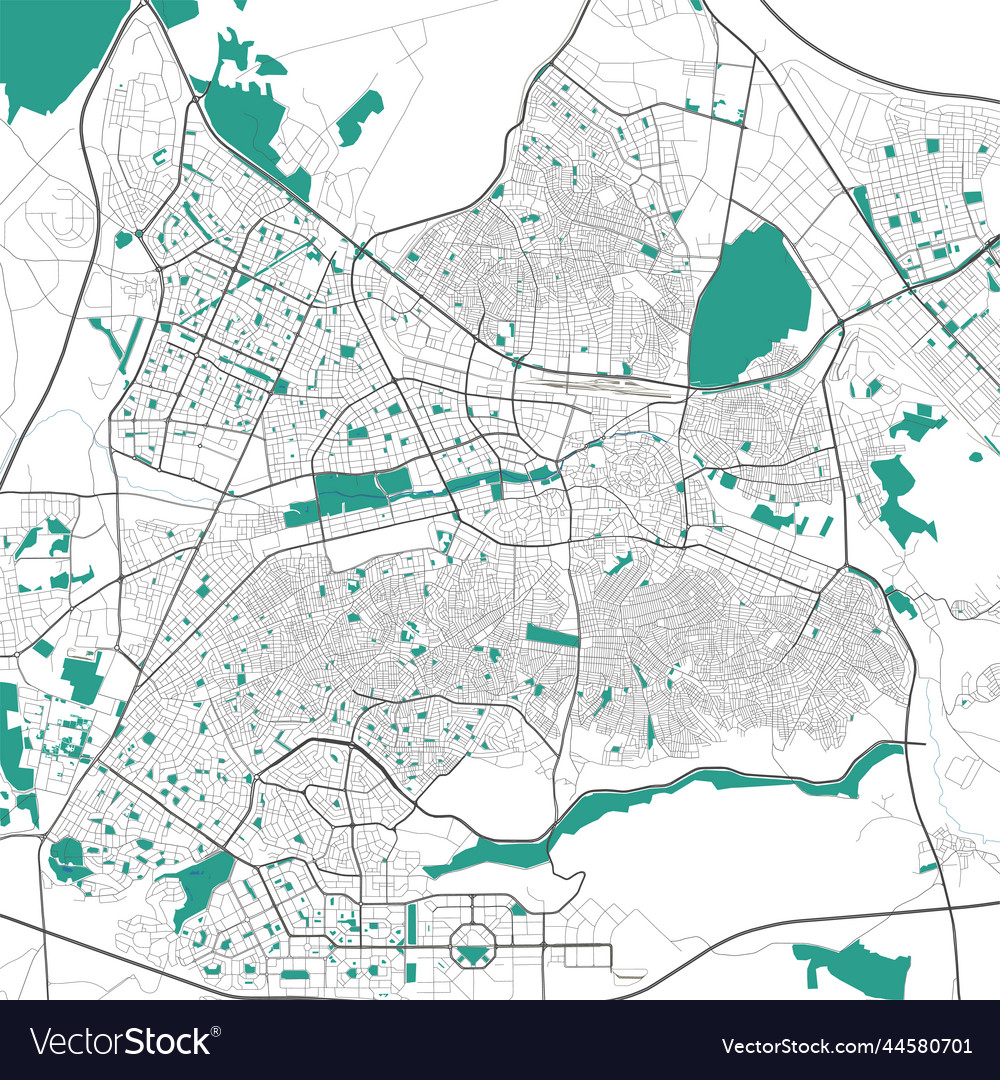 Gaziantep map detailed map of city Royalty Free Vector Image