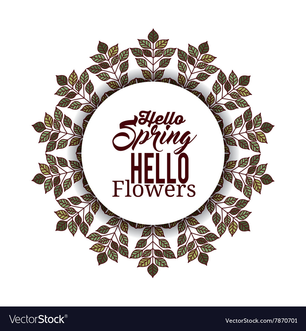 Hello spring design Royalty Free Vector Image - VectorStock