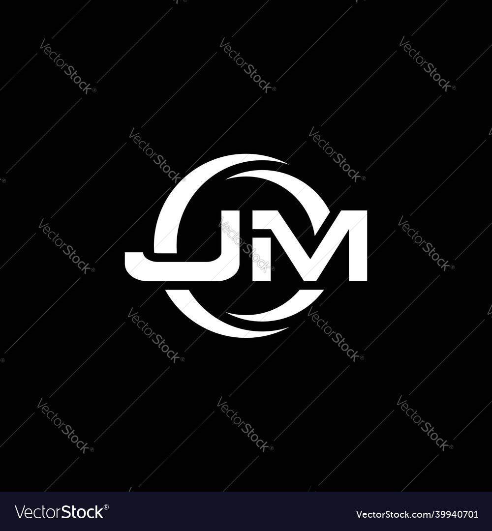 Jm logo monogram design template Royalty Free Vector Image