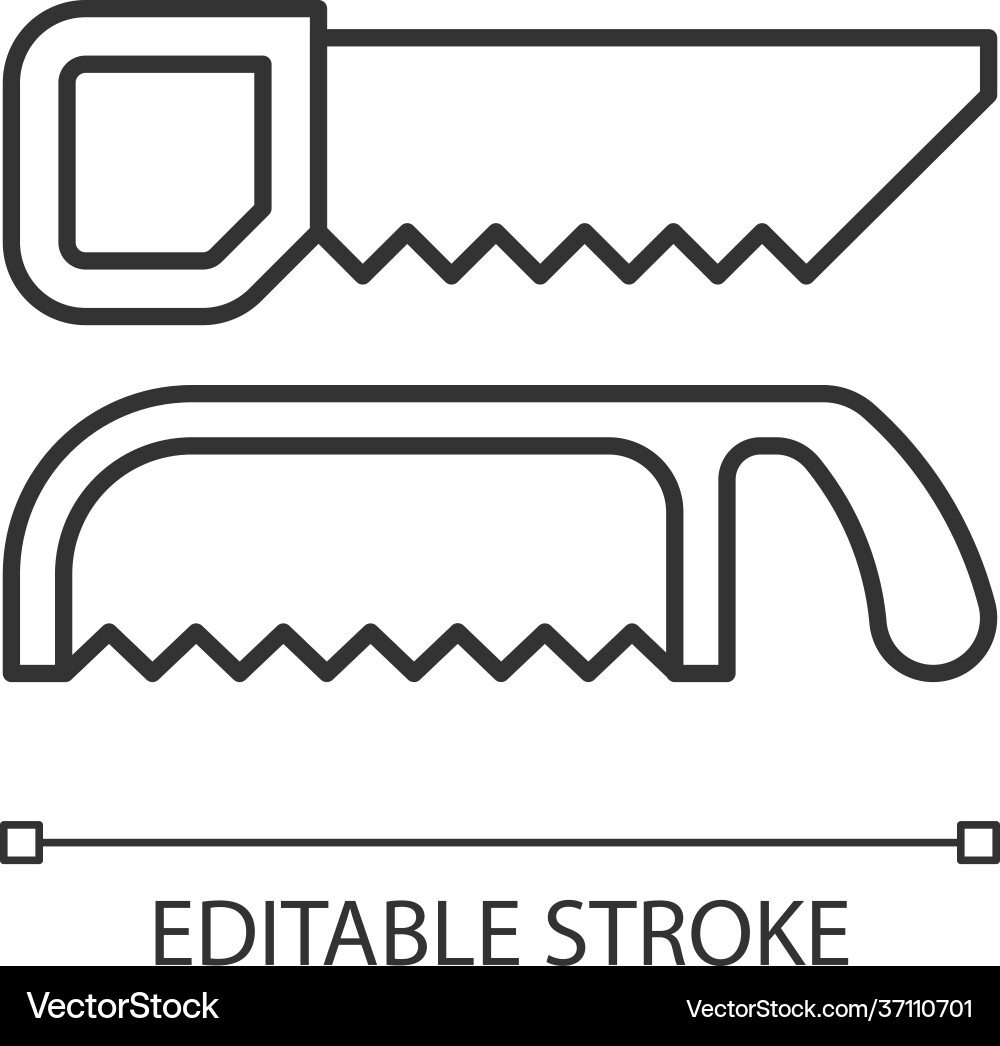 Saws linear icon Royalty Free Vector Image - VectorStock