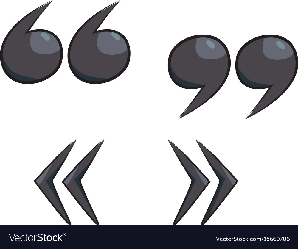 cartoon image of quote mark icon quote symbol vector image quote mark