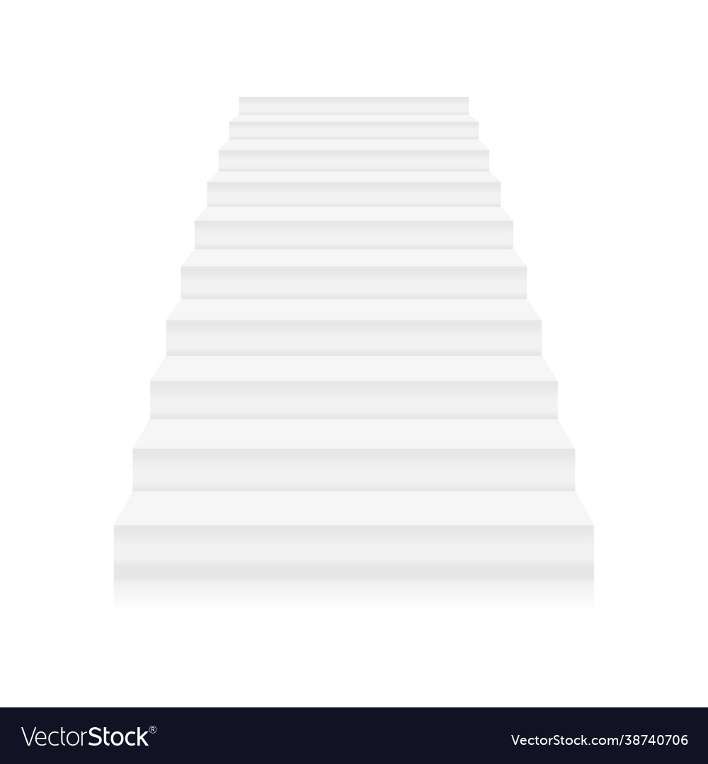 Front view stairs staircase success concept Vector Image