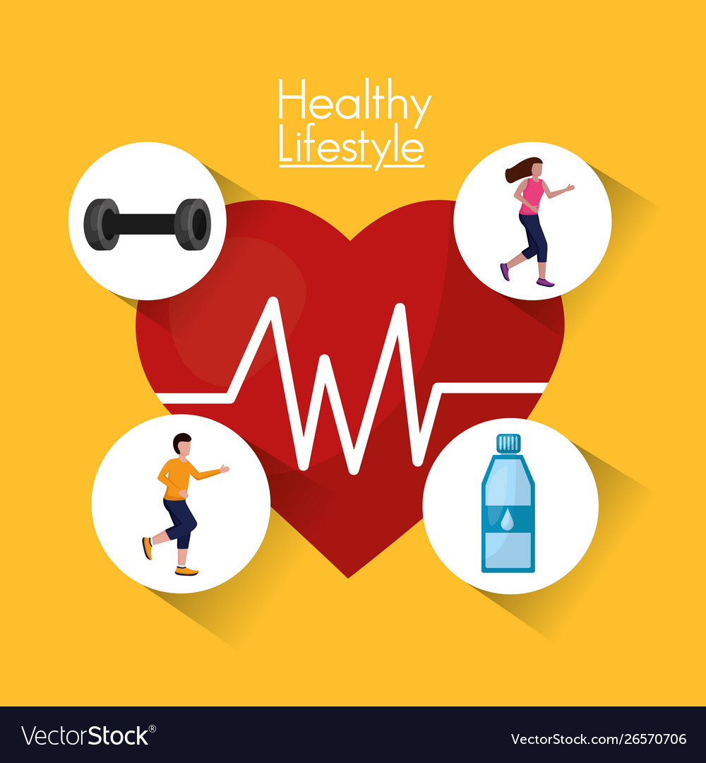 People healthy lifestyle design Royalty Free Vector Image