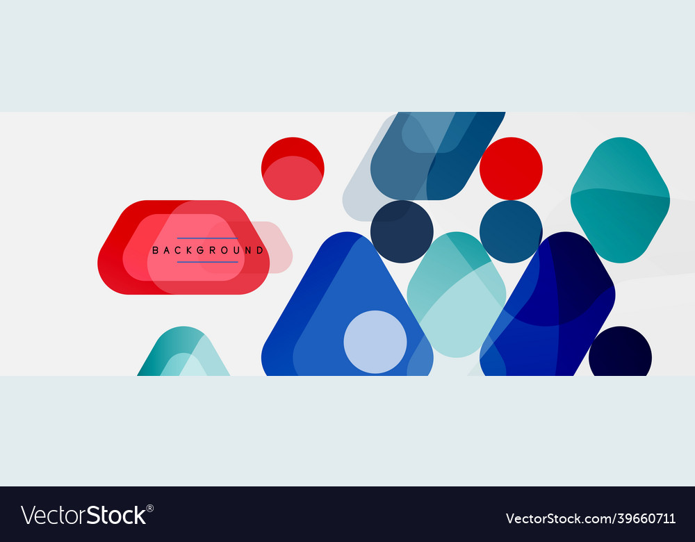 Abstract round geometric shapes and circles Vector Image