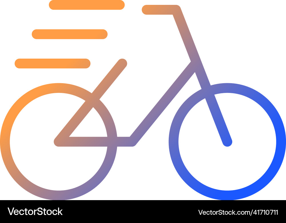 Bicycle gradient linear icon Royalty Free Vector Image