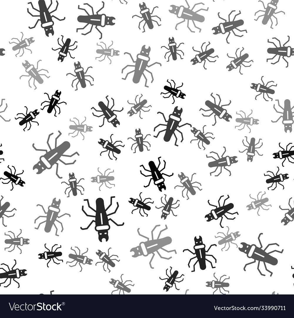 Black termite icon isolated seamless pattern Vector Image