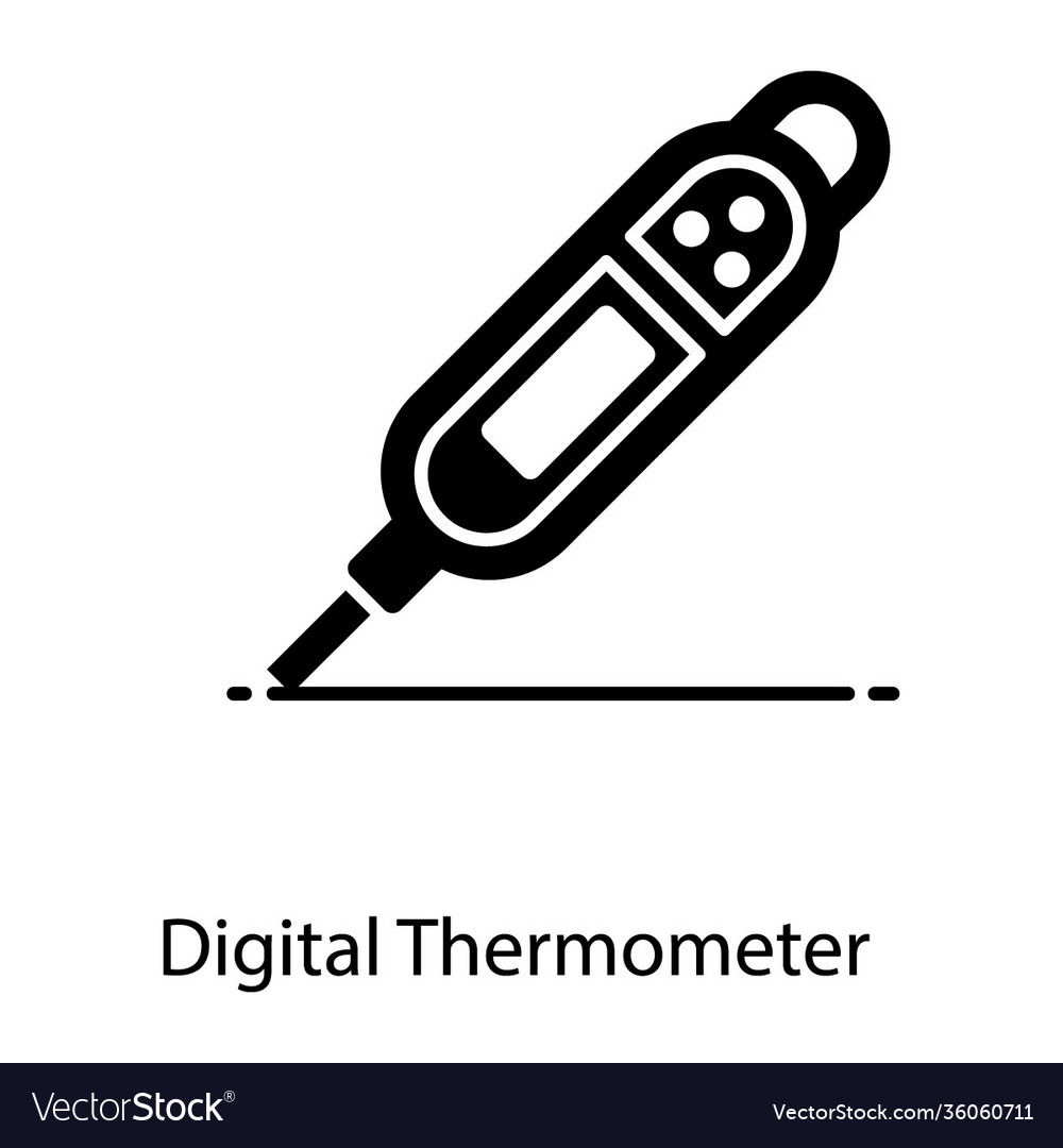 Digital thermometer Royalty Free Vector Image VectorStock