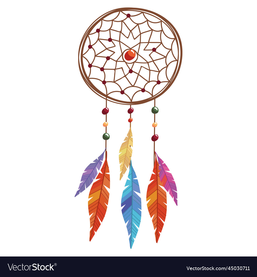 Dream catcher boho style Royalty Free Vector Image