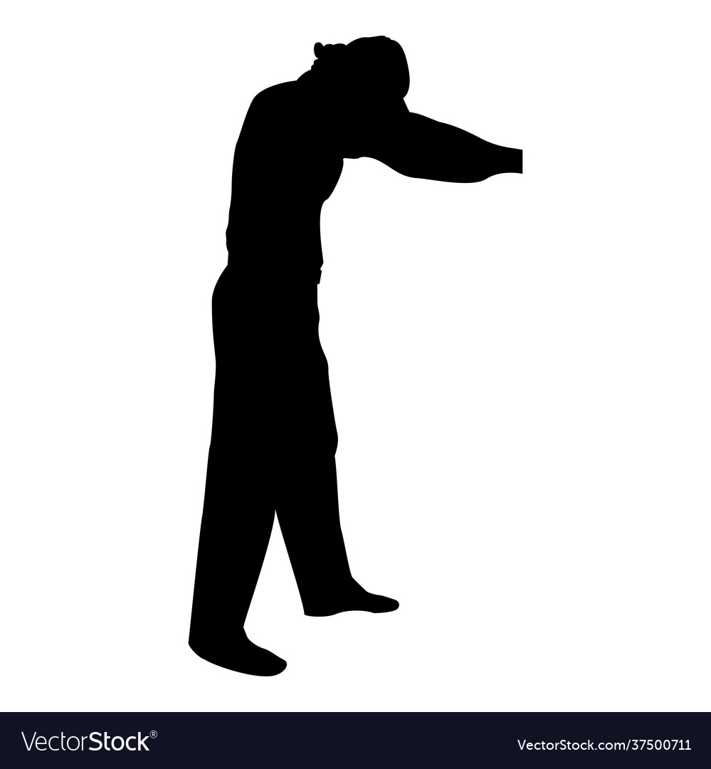 Silhouette man dressing sweater clothes concept Vector Image