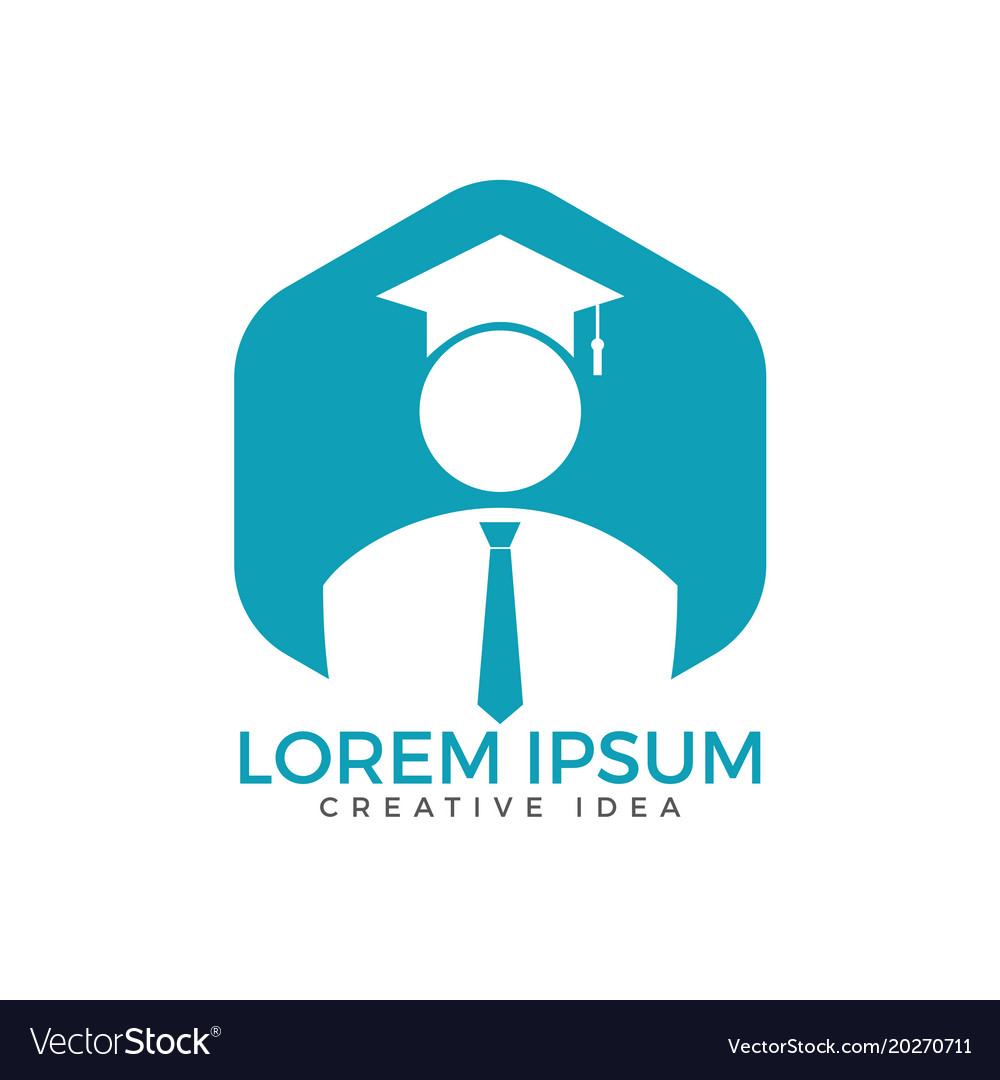 Student And Logo Design Royalty Free Vector Image