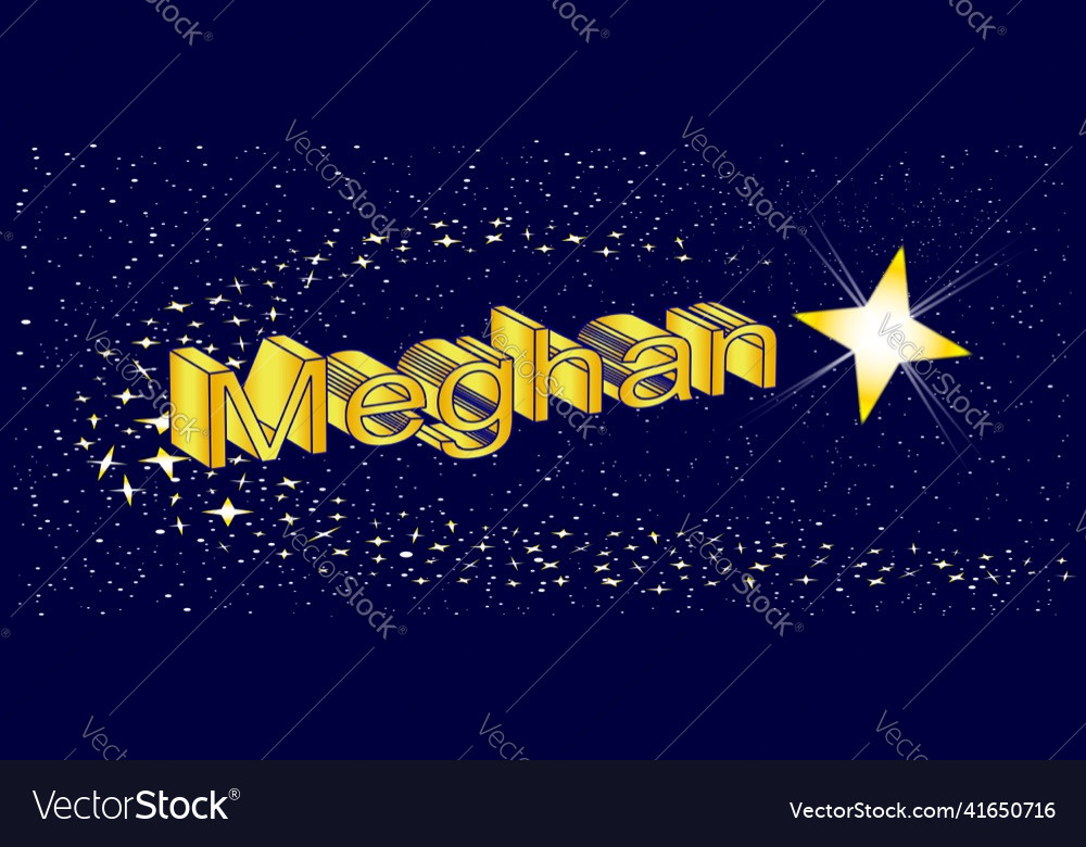 Baby girl name maghan Royalty Free Vector Image