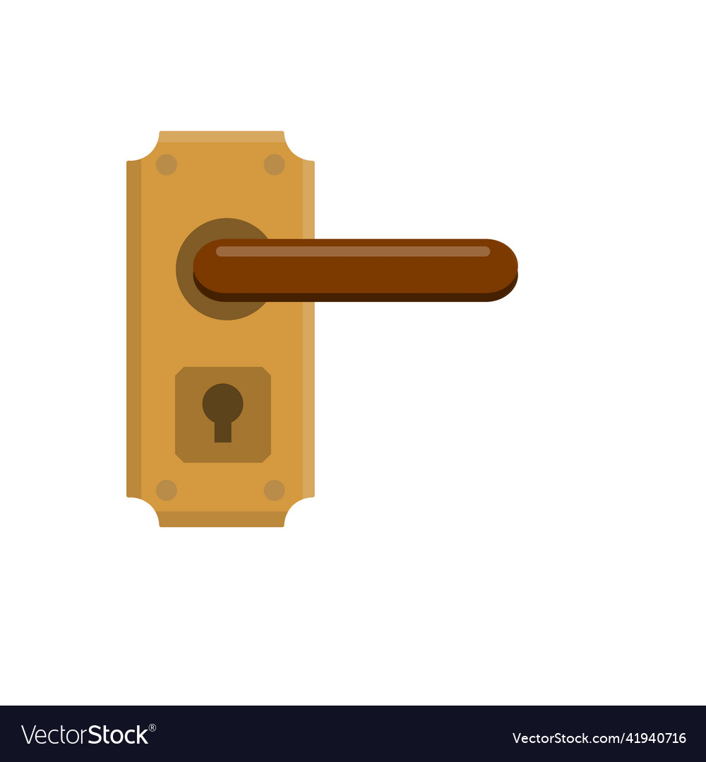 Door handle opening and closing Royalty Free Vector Image