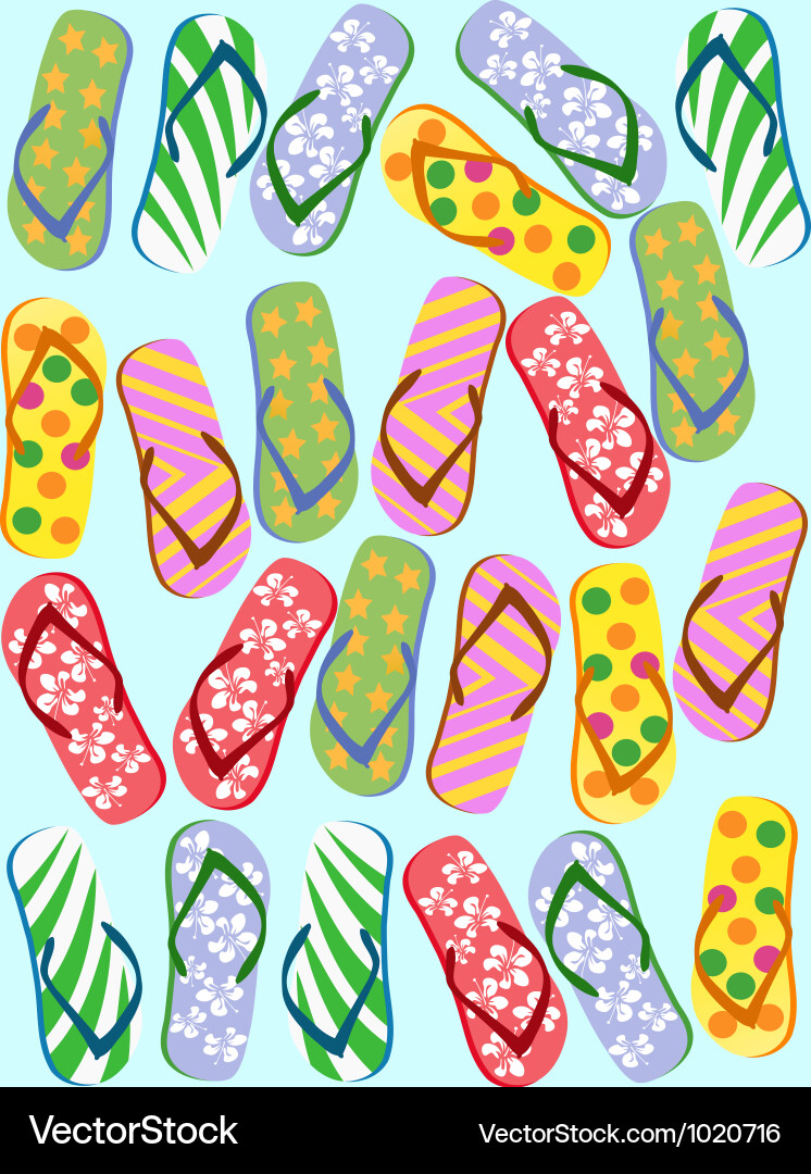 Flip flops seamless Royalty Free Vector Image - VectorStock
