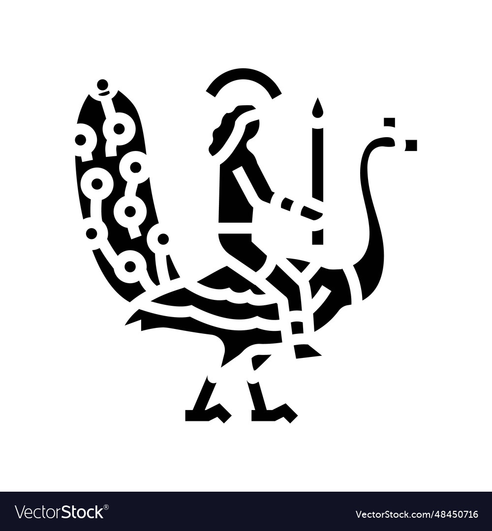 Peacock vehicle kartikeya glyph icon