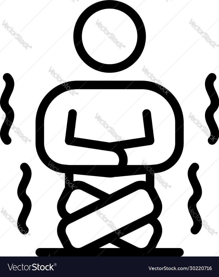 Person in lotus position icon outline style Vector Image