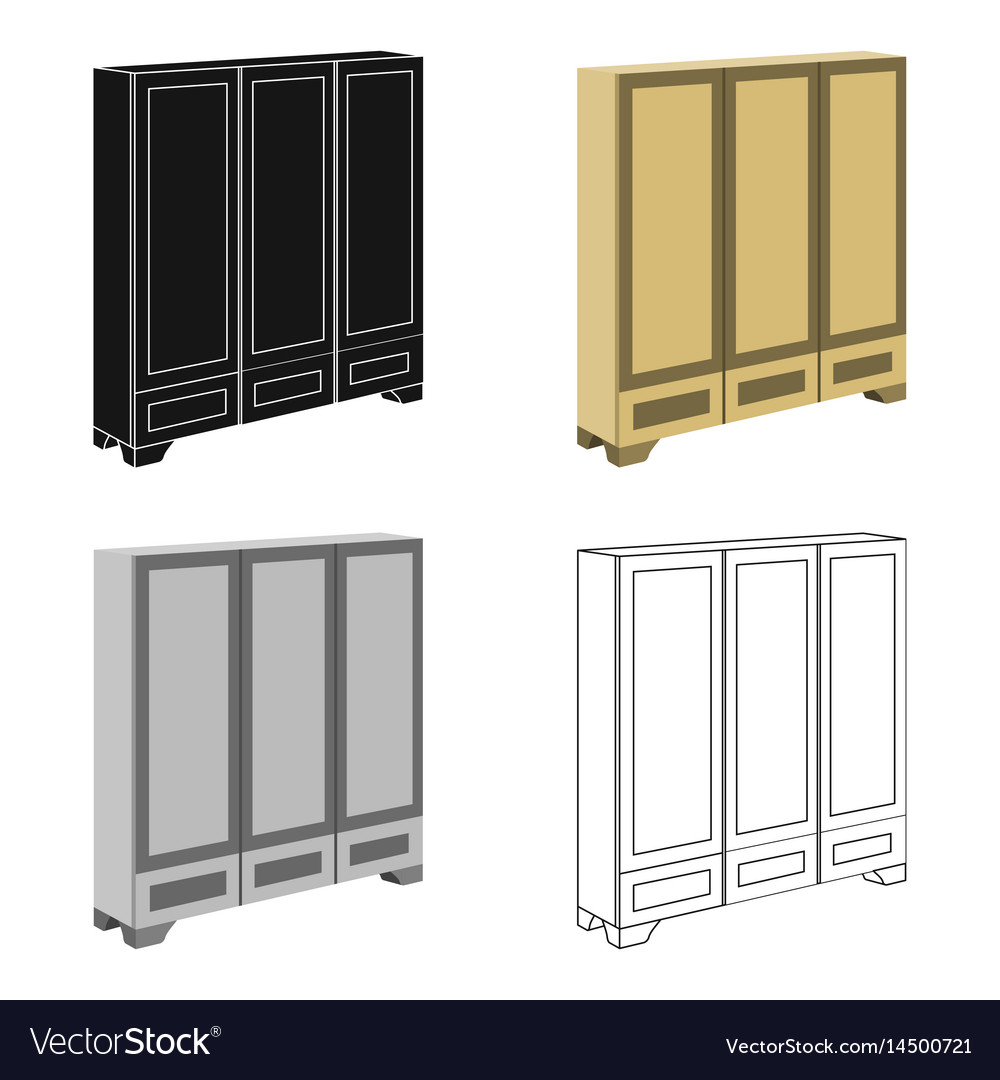 Bedroom Wardrobe For Clothingbedroom Furniture Vector Image