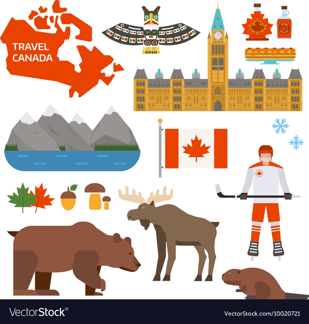 Canada Symbols Royalty Free Vector Image Vectorstock