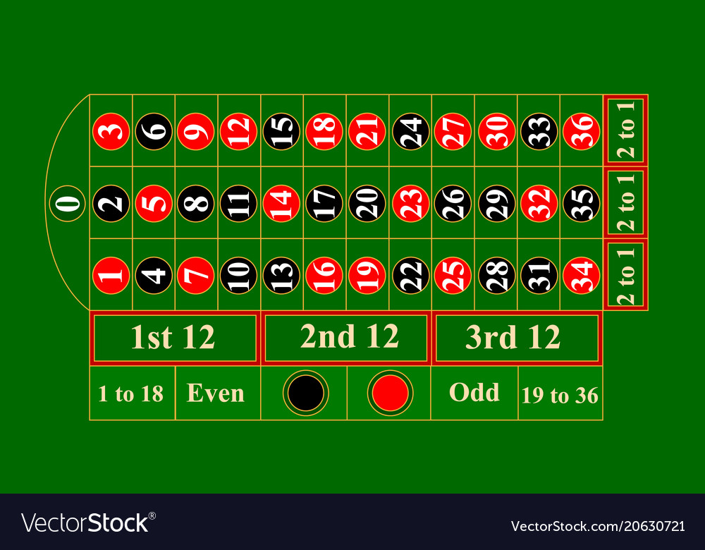 Printable roulette board